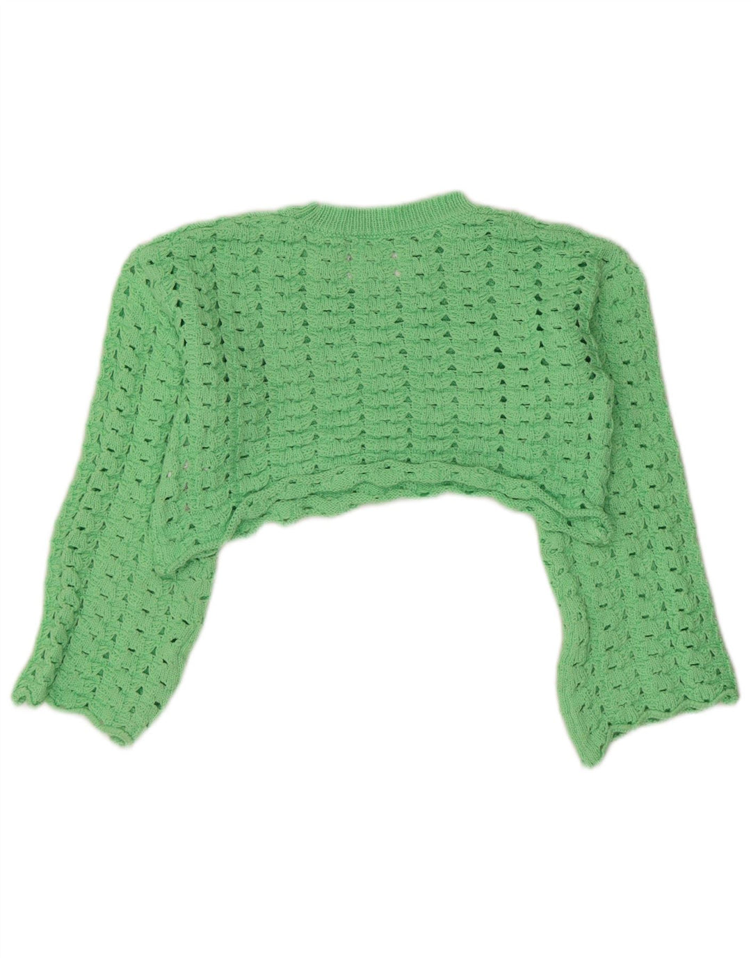 Pulover pentru fete cu decolteu scurt Zara 8-9 ani Poliester verde