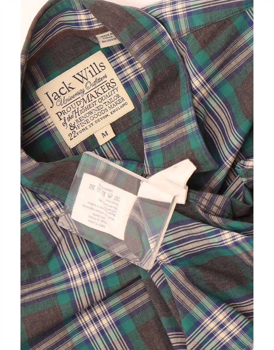 Cămașă Jack Wills pentru bărbați, de culoare normală, din bumbac carouri verde mediu
