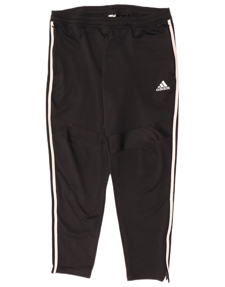 Pantaloni de trening pentru bărbați Adidas, mari, negru, poliester în schemă