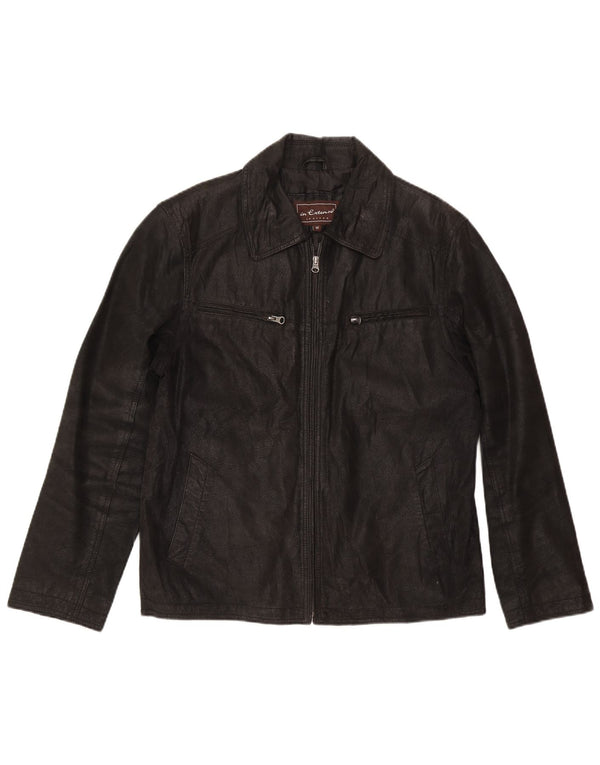 Jachetă din piele pentru bărbați In Extenso UK 38 Medium Black