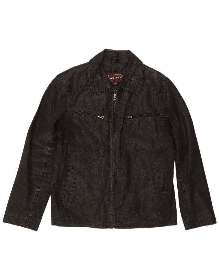Jachetă din piele pentru bărbați In Extenso UK 38 Medium Black