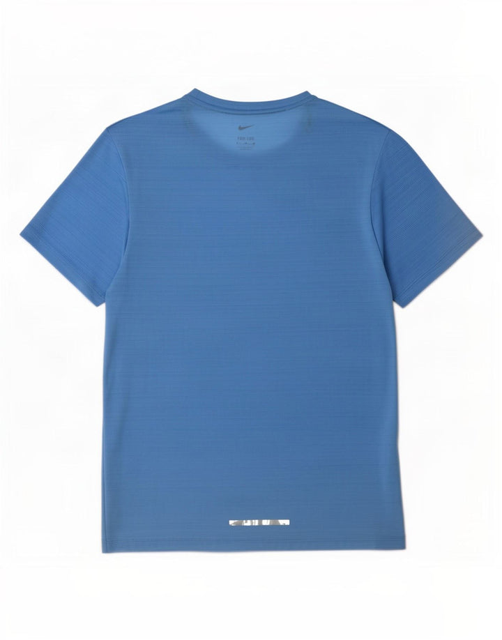Tricou Nike Dri Fit pentru bărbați Top mic, albastru, poliester cu dungi