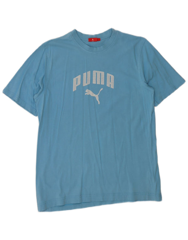 Tricou grafic PUMA pentru bărbați Top mare din bumbac albastru