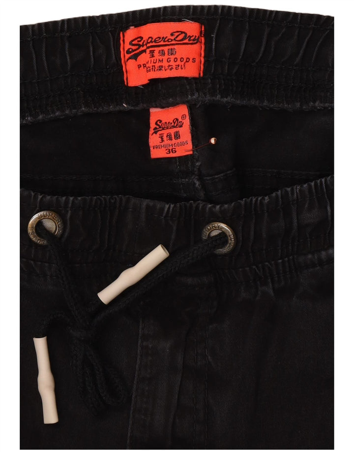 SUPERDRY Joggeri pentru bărbați Pantaloni casual W36 L30 Bumbac negru