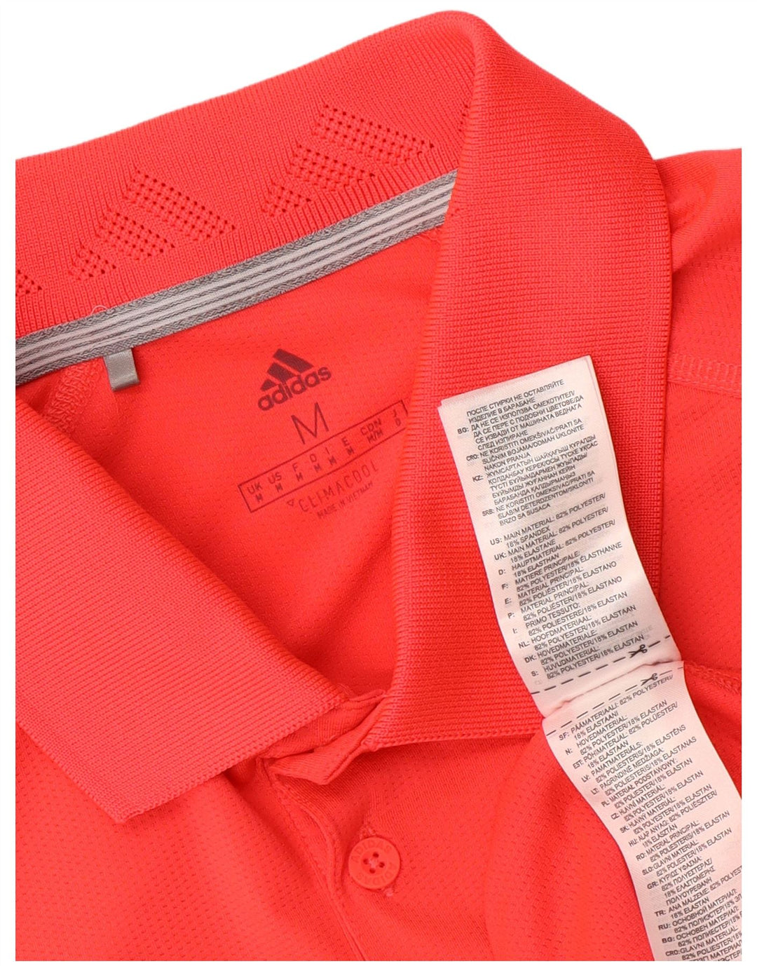 Tricou polo Adidas Climacool pentru bărbați, roșu mediu, poliester color bloc