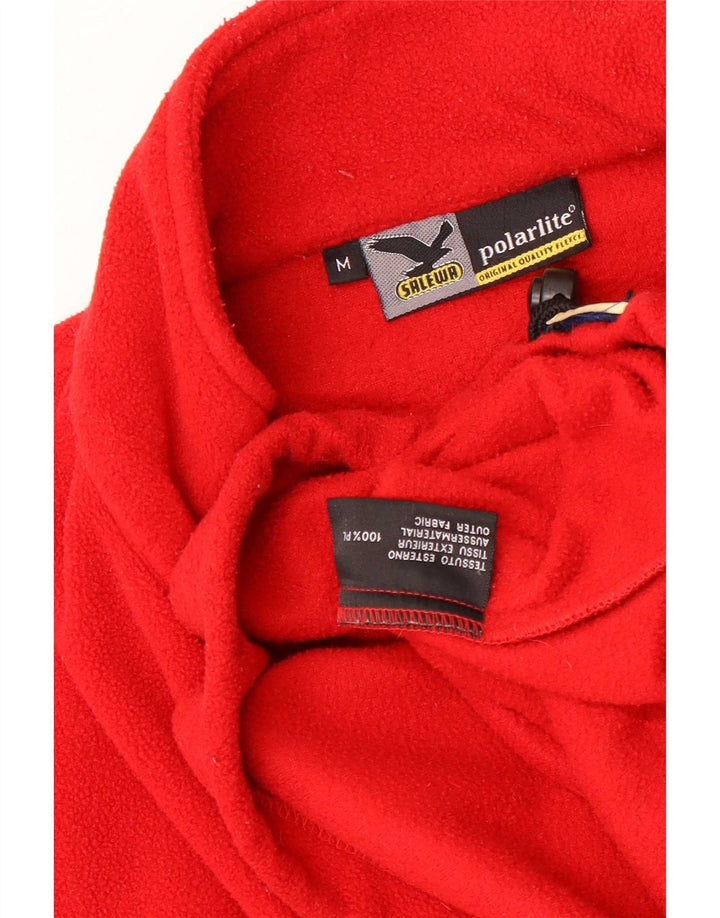 Pulover SALEWA pentru bărbați, cu fermoar și gât, poliester roșu mediu