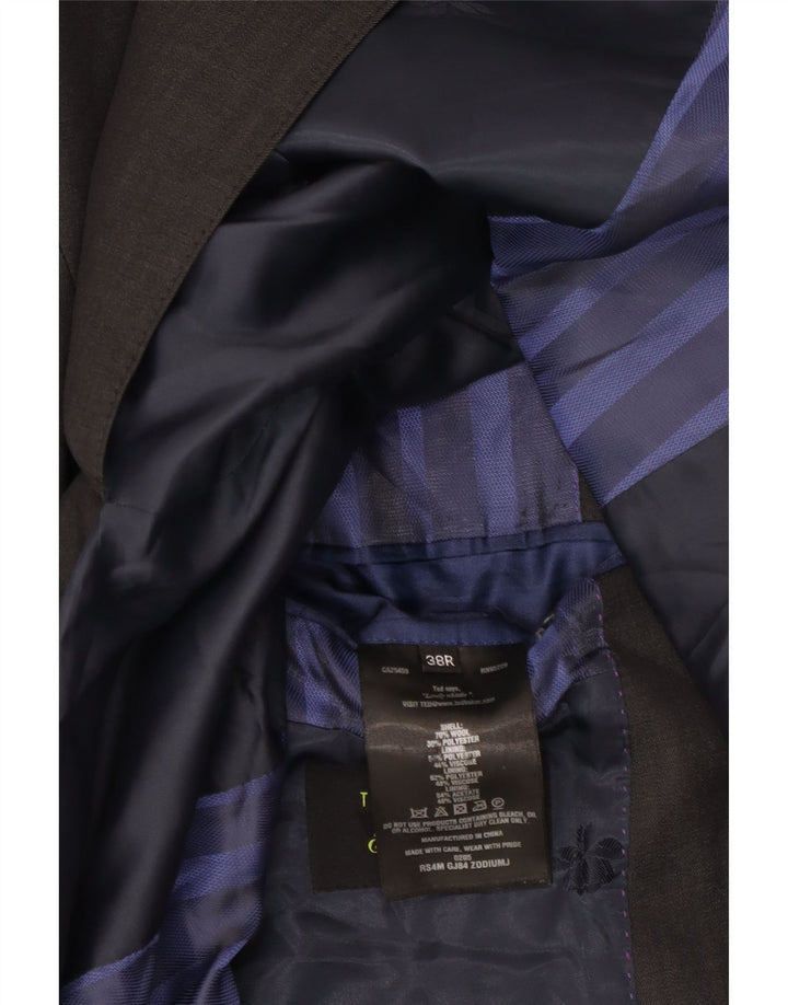 Sacou Ted Baker pentru bărbați, cu 2 nasturi, UK 38, lână, gri mediu