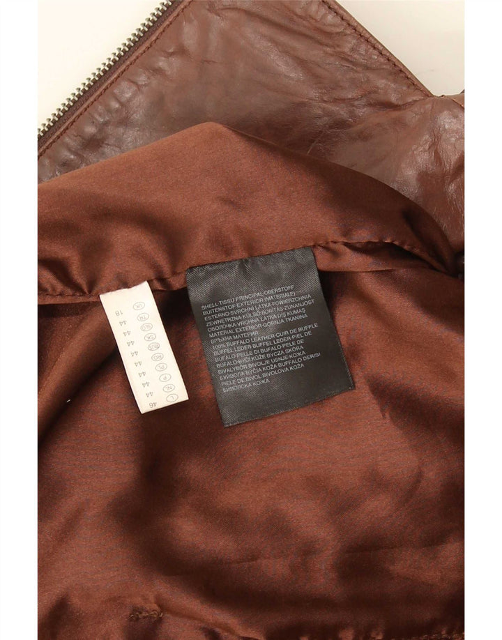 Jachetă de piele pentru femei C & A UK 18 XL maro
