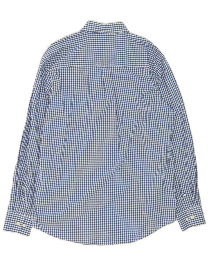 IZOD Mens Shirt Large Blue Gingham Cotton Vintage Izod and Second-Hand Izod from Messina Hembry 
