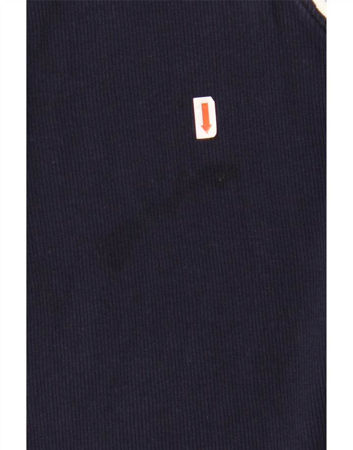 Top pentru femei RALPH LAUREN cu mâneci 3/4 UK 18 XL, albastru bleumarin, bumbac color bloc