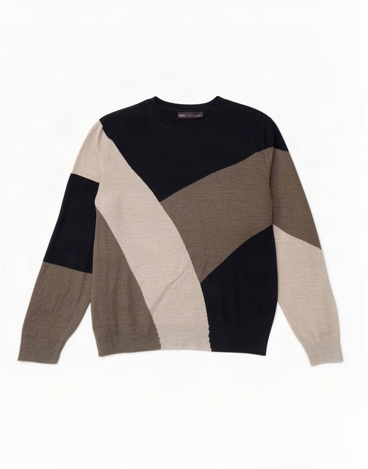 Pulover pentru femei Marks & Spencer cu decolteu triplu UK 12, gri mediu