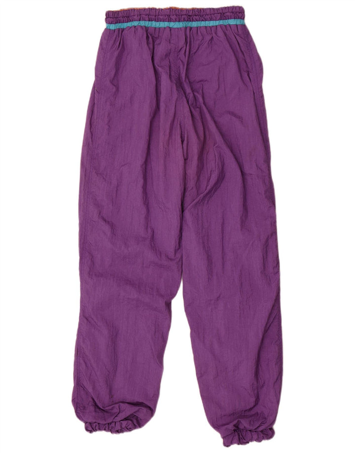 Pantaloni de trening vintage pentru bărbați, poliamidă mov