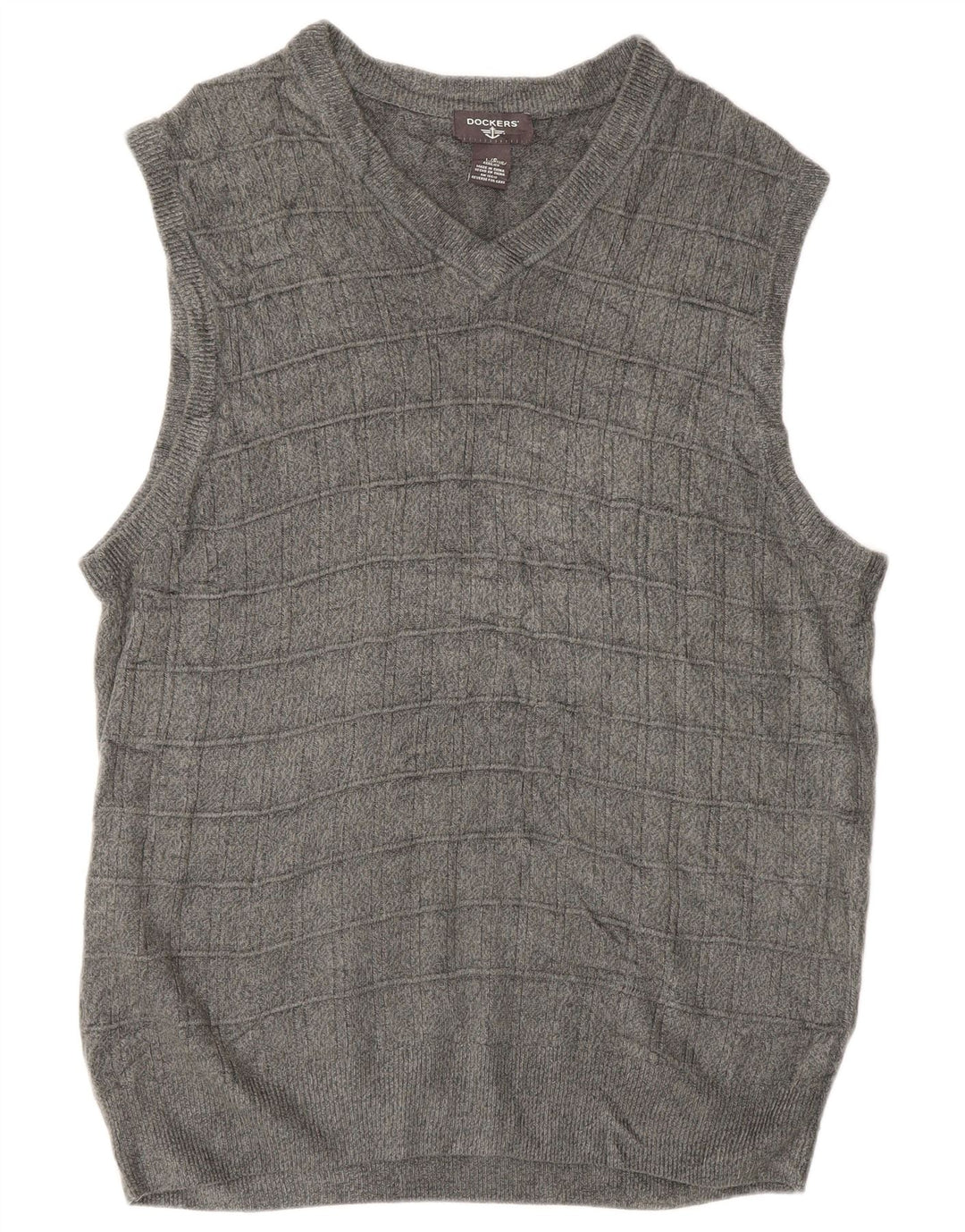 Dockers Vest pentru bărbați Tank Top mare gri acrilic pete