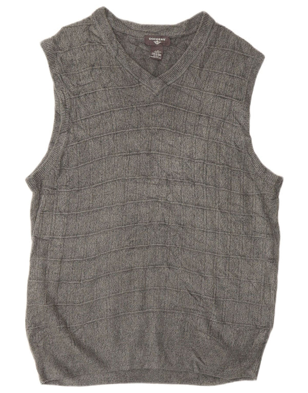 Dockers Vest pentru bărbați Tank Top mare gri acrilic pete