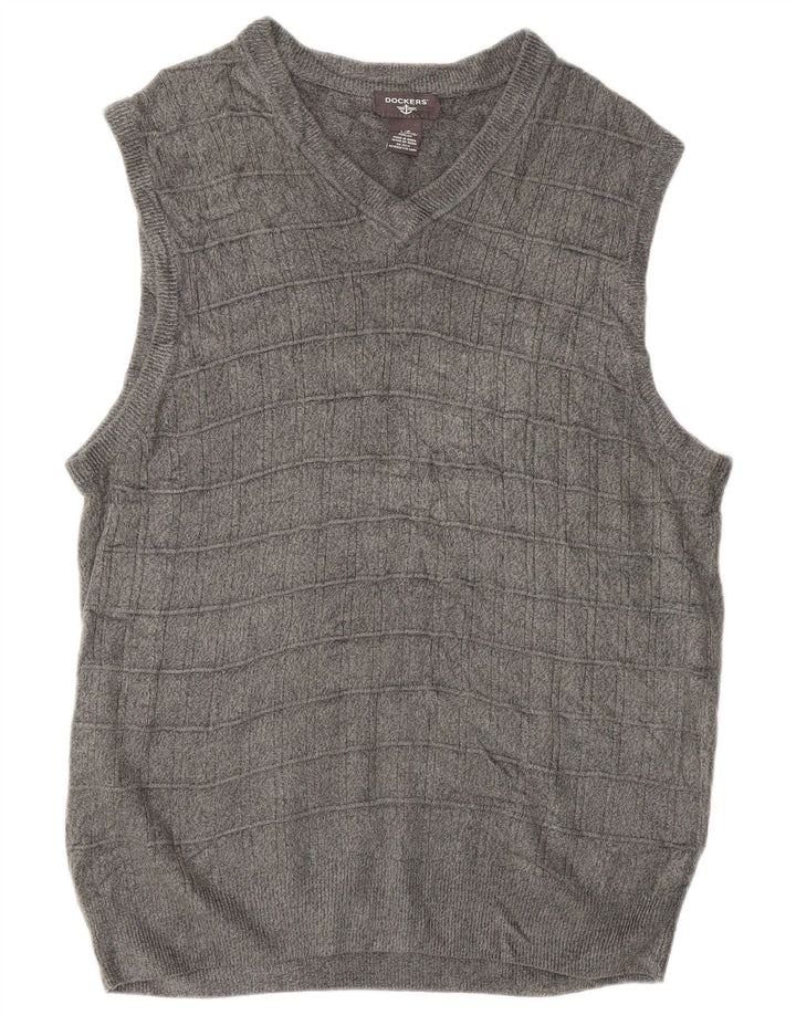 Dockers Vest pentru bărbați Tank Top mare gri acrilic pete