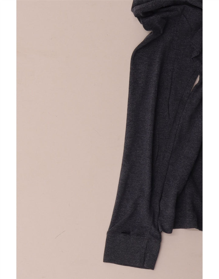 MASSIMO DUTTI Tricou polo cu mânecă lungă pentru bărbați, gri mediu