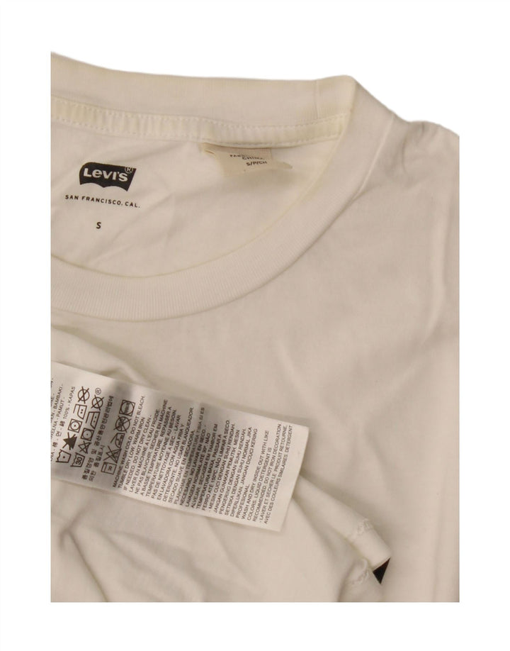 Tricou grafic Levi's pentru bărbați Top mic, alb, bumbac