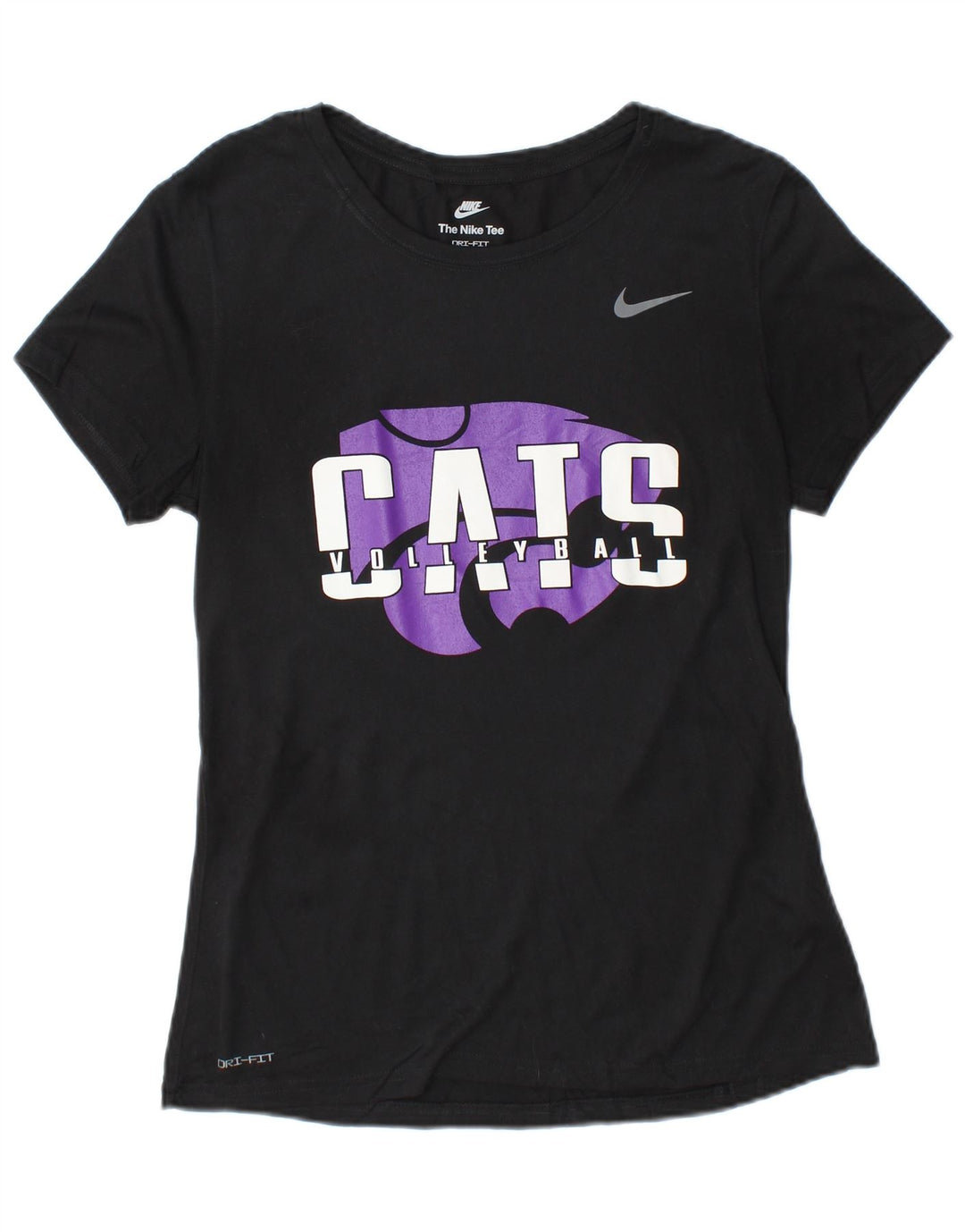 Tricou grafic Nike pentru femei Cats Volleyball Top UK 12 Medium Negru