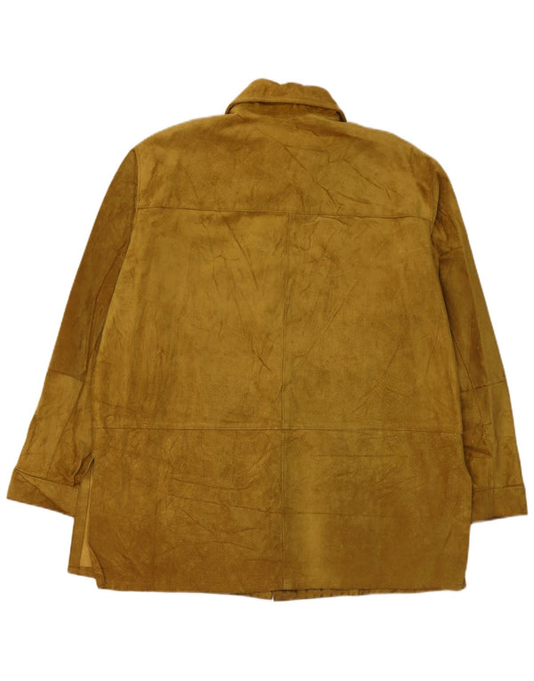 Jachetă vintage de piele intoarsa pentru femei IT 48 XL kaki