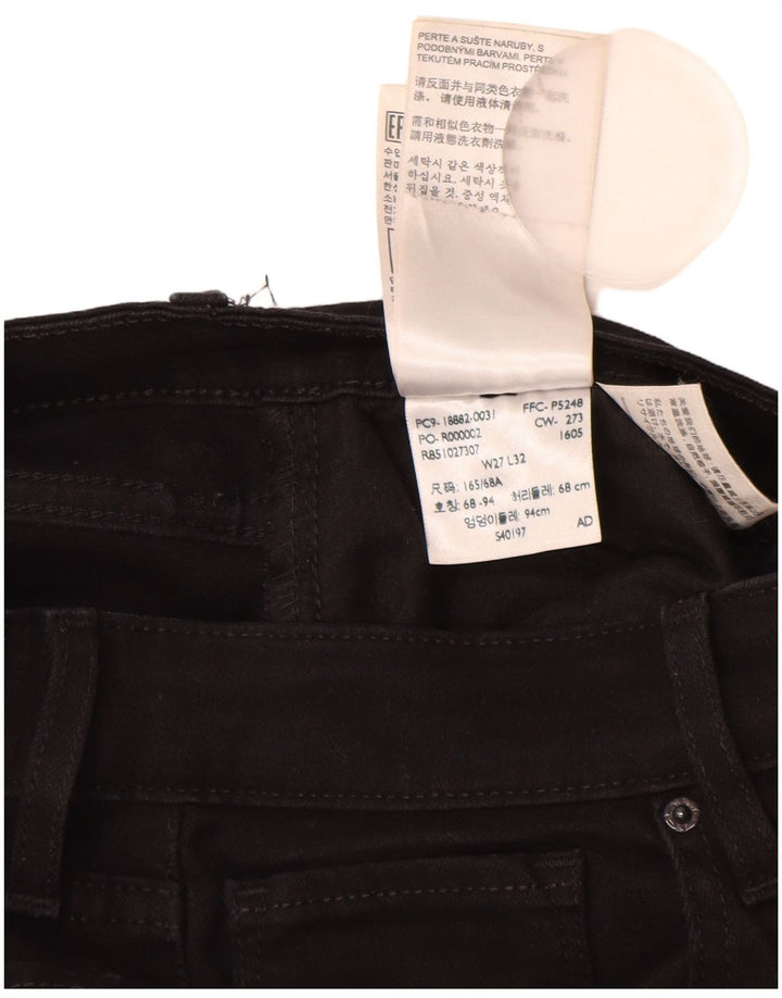 Blugi skinny cu talie înaltă pentru femei LEVI'S 721 L27 L28 bumbac negru