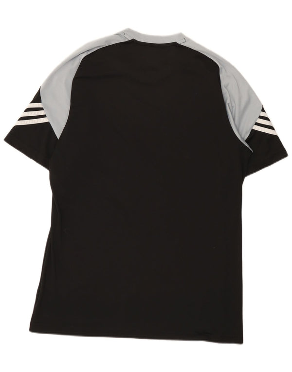Tricou Adidas Climalite pentru bărbați Top Mediu Negru Poliester Colorblock