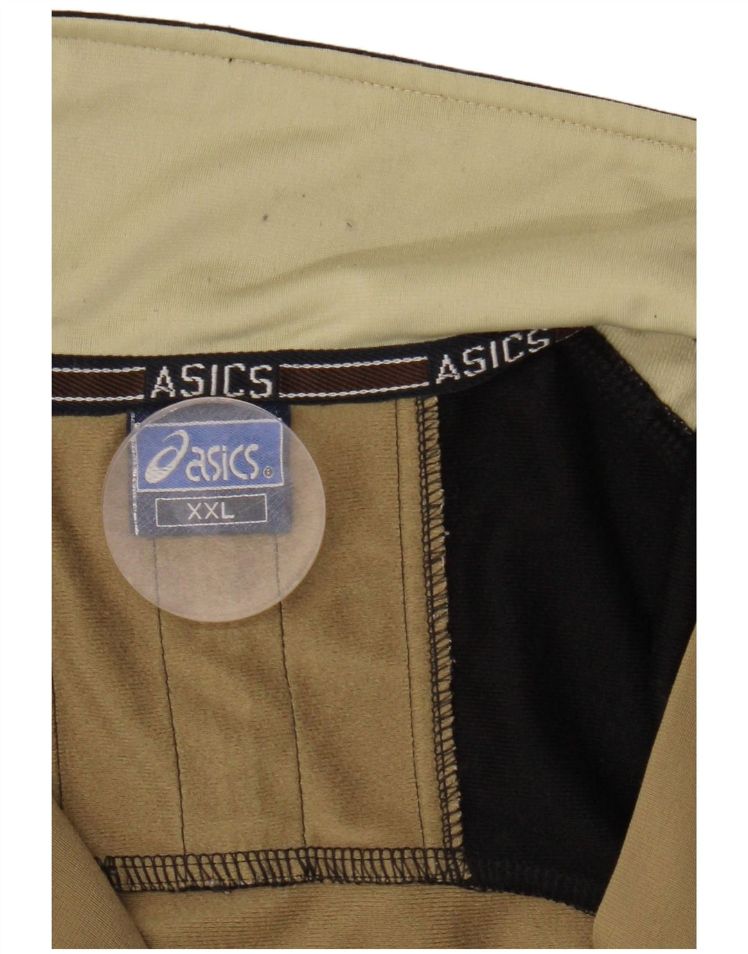 Jachetă de top pentru trening grafic Asics pentru bărbați 2XL, bej, bloc de culoare