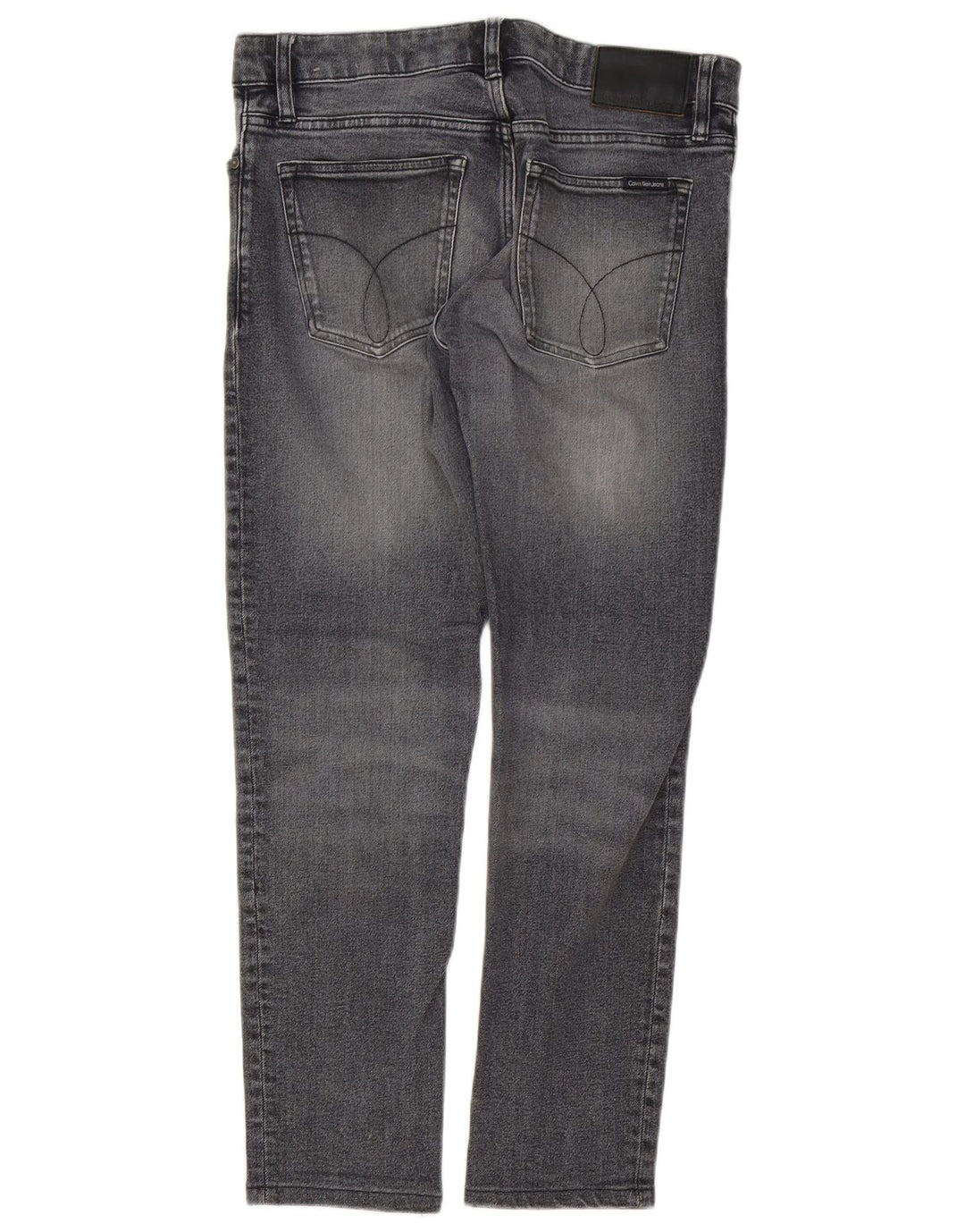 CALVIN KLEIN Blugi drepti pentru bărbați W32 L28 bumbac gri