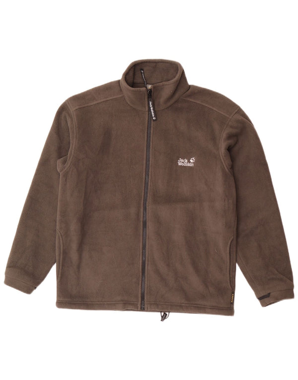 Jack Wolfskin Mens Liner Fleece Jacket UK 34 Small Gri Poliester