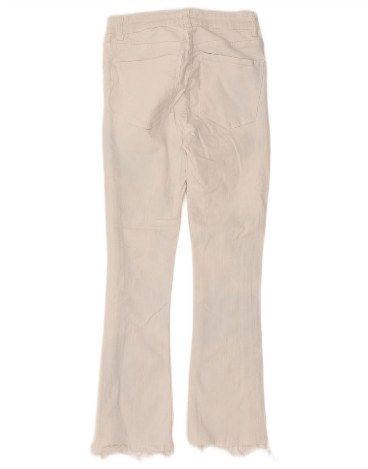 Blugi Zara Femei Bootcut EU 34 2XS L24 L26 Bumbac Alb