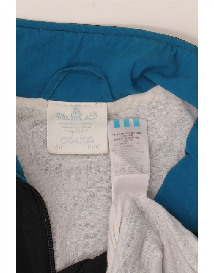 Jachetă de top pentru trening grafic Adidas pentru bărbați, mare, neagră, din poliamidă bloc de culoare