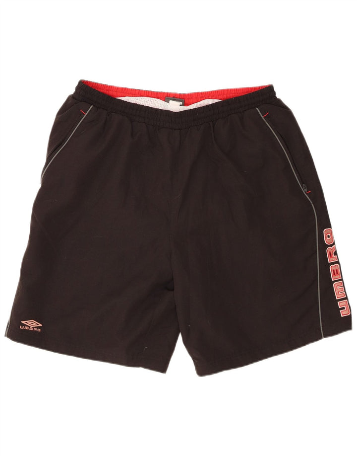 Pantaloni scurți sport grafic Umbro pentru bărbați XL poliester negru
