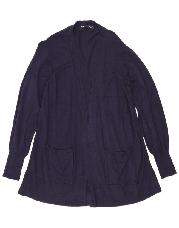 Pulover cardigan cu paragate pentru femei Marks & Spencer UK 14 Medium Bleumarin