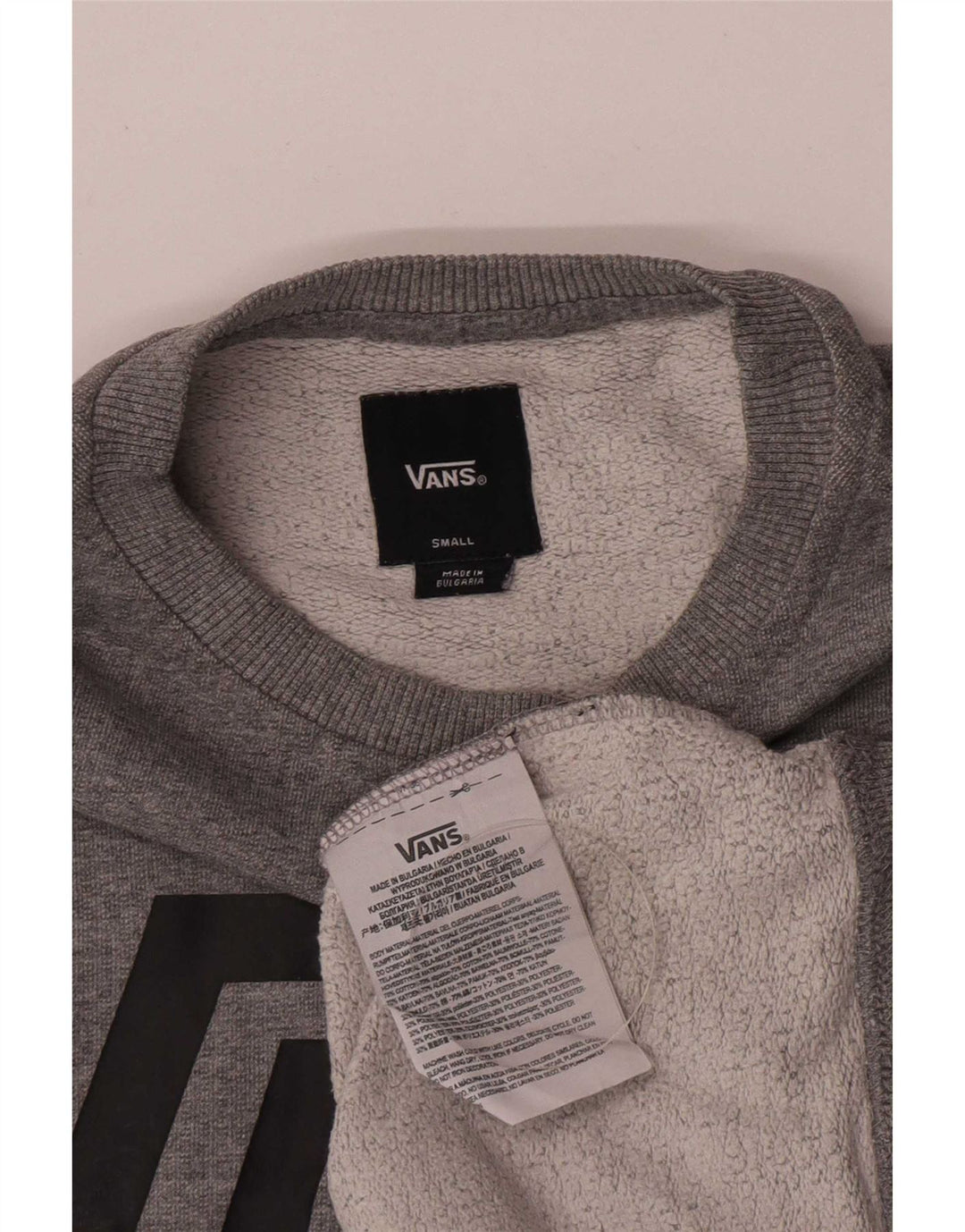 Hanorac grafic pentru bărbați Vans Jumper mic, gri, bumbac