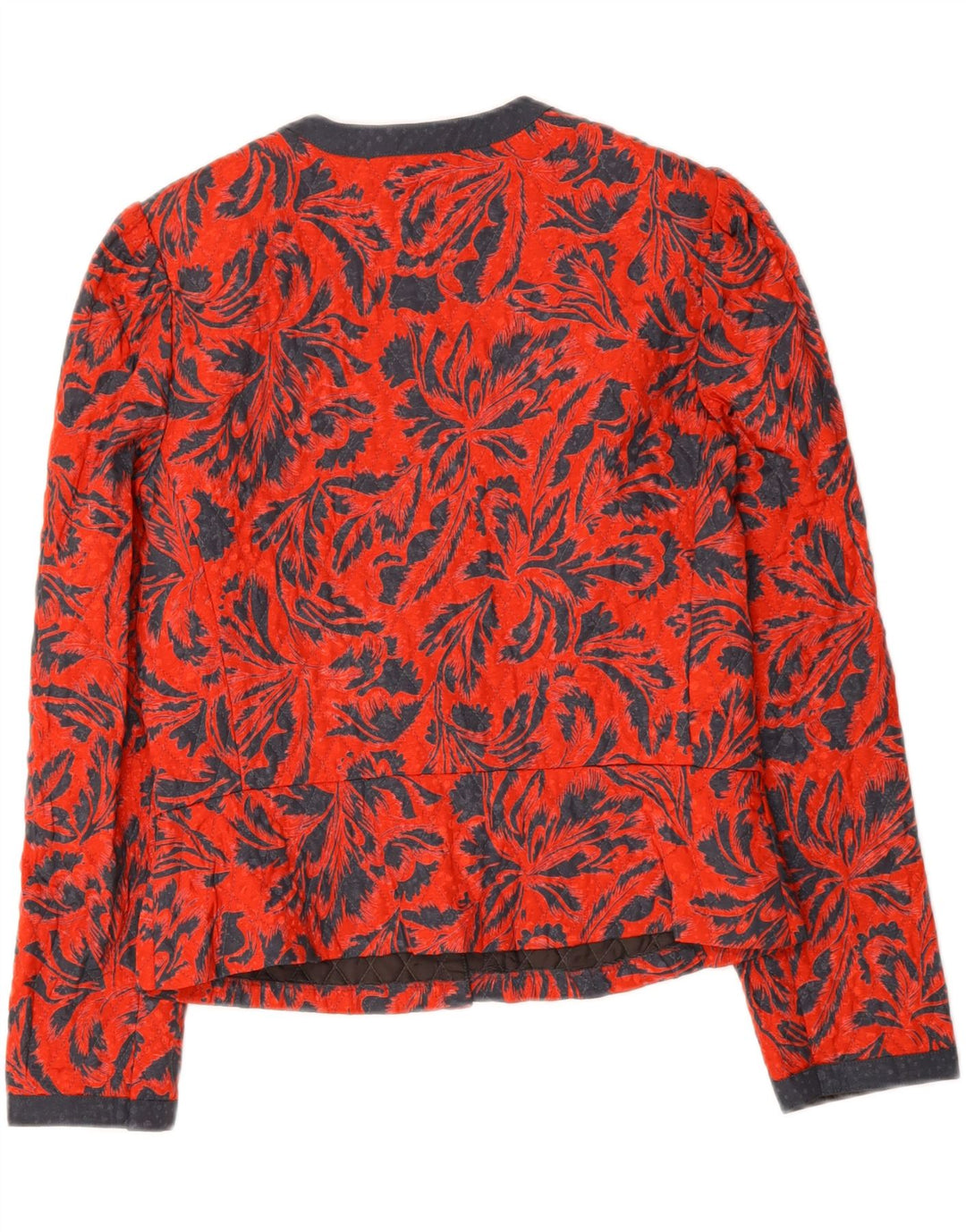FRANKENWALDER Womens Open Blazer Jacket EU 44 Large Red Floral Polyester Vintage Frankenwalder and Second-Hand Frankenwalder from Messina Hembry 