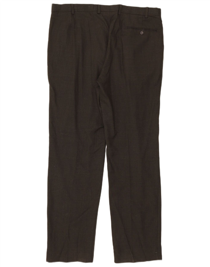 Marks & Spencer Pantaloni drepți pentru bărbați L38 L33 Lână maro