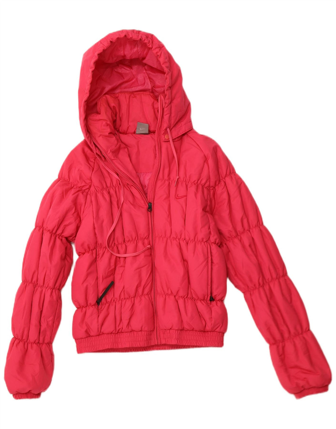 Jachetă căptușită cu glugă grafică NIKE pentru femei UK 10/12 Poliester roz mediu