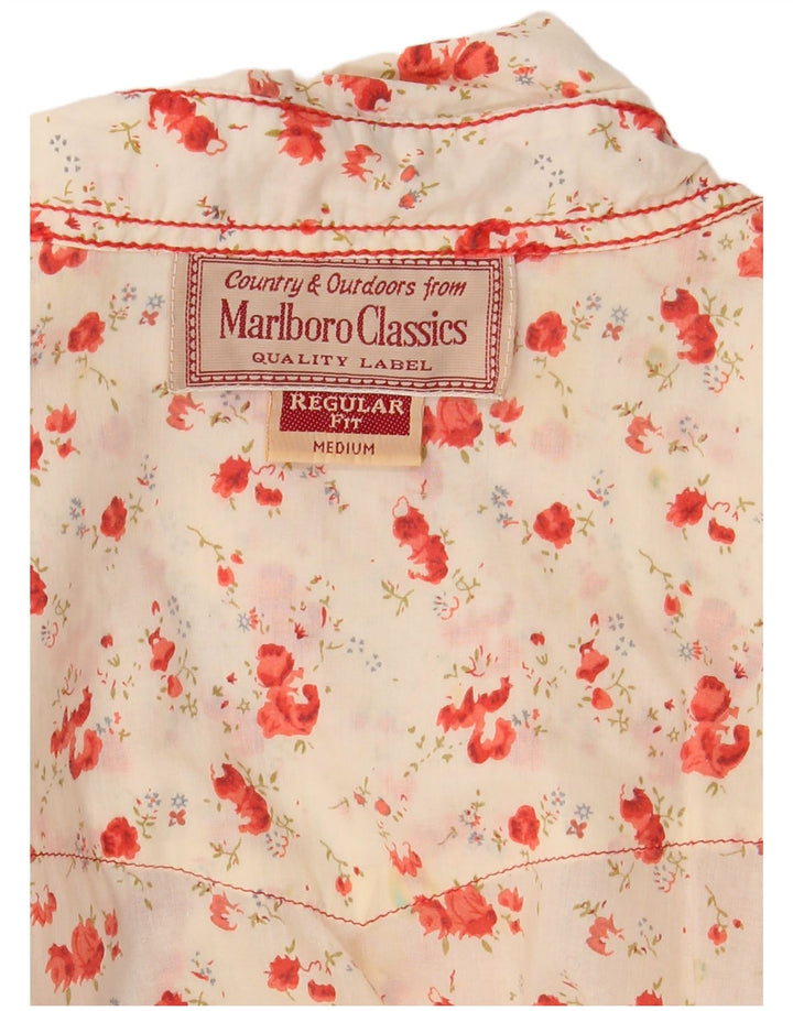 Bluză cămașă pentru femei Marlboro Classics, cu o formă regulată, UK 14 Medium White Floral