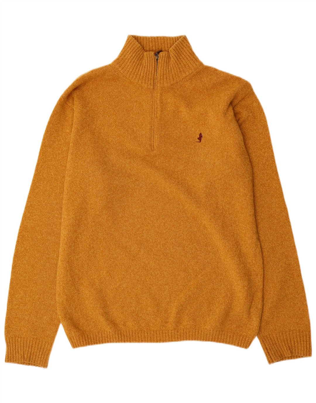 MARLBORO CLASSICS Pulover pentru bărbați cu fermoar și gât XL Lână maro