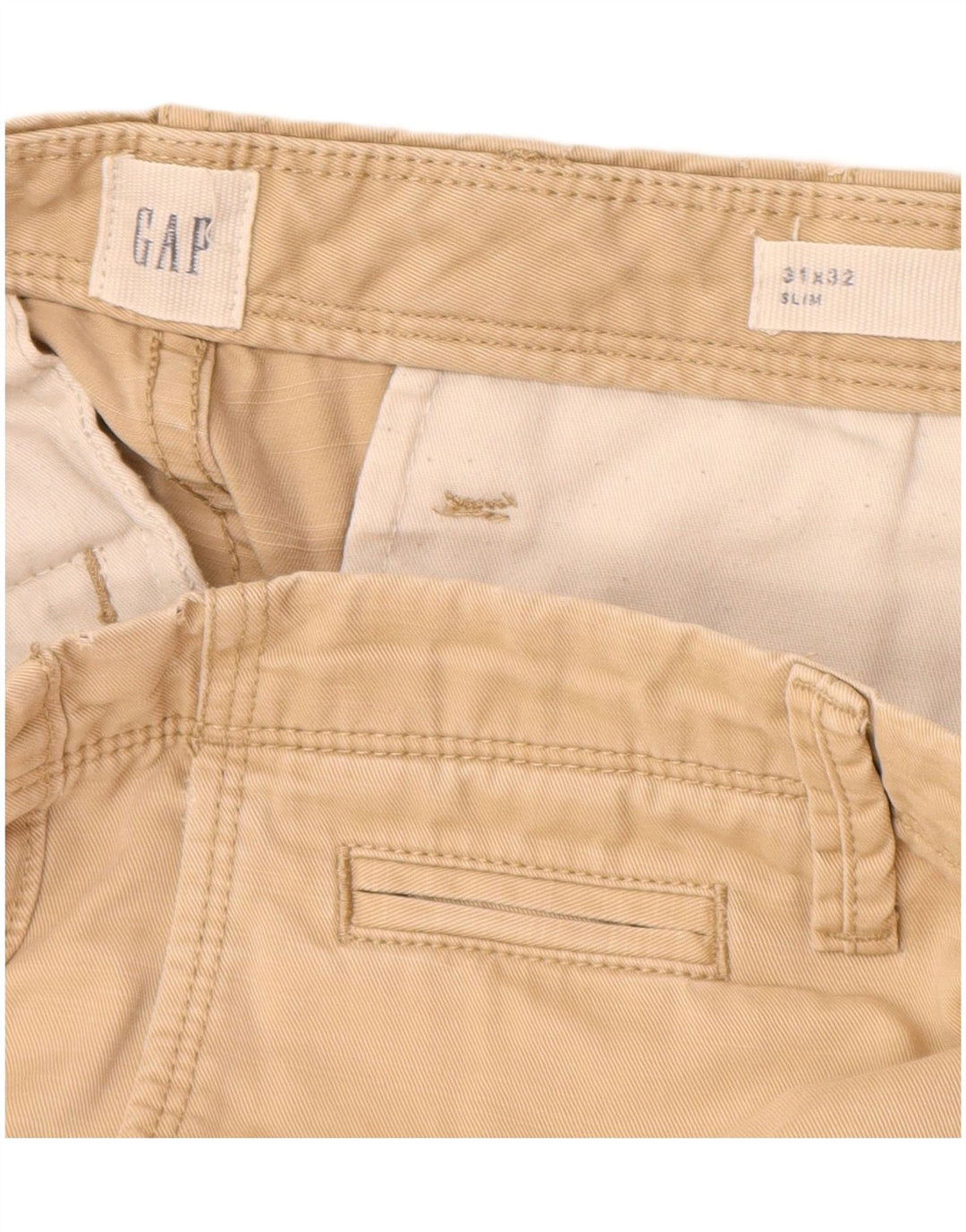Pantaloni chino subțiri pentru bărbați GAP L31 L32 bumbac bej