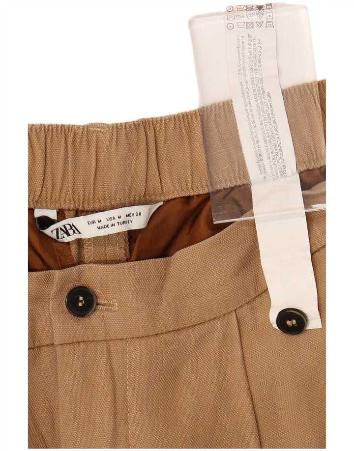 Pantaloni tăiați pentru femei ZARA L28 L23 maro Lyocell