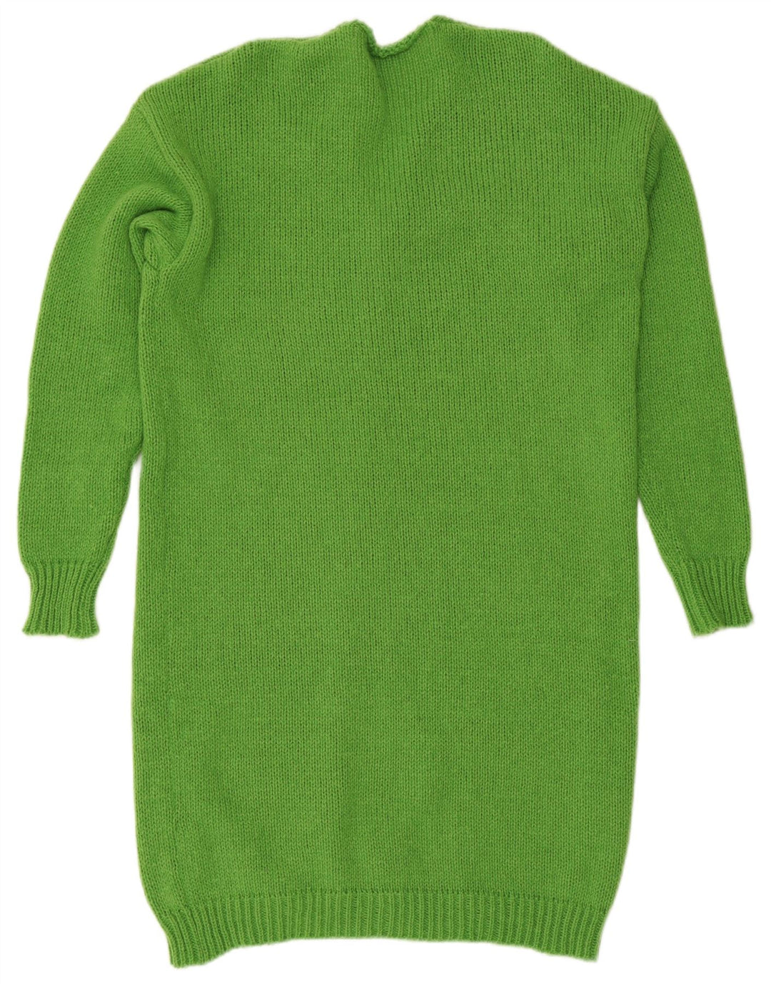 Pulover cardigan deschis cu paragate vintage pentru femei UK 14 Poliester verde mediu