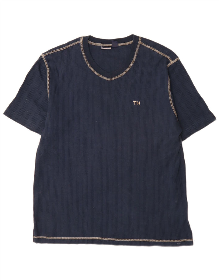 Tricou pentru bărbați Tommy Hilfiger Top mediu din bumbac bleumarin