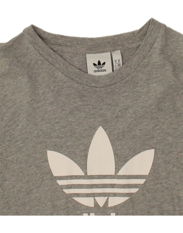 ADIDAS Mens Graphic T-Shirt Top Medium Grey Cotton Vintage Adidas and Second-Hand Adidas from Messina Hembry 