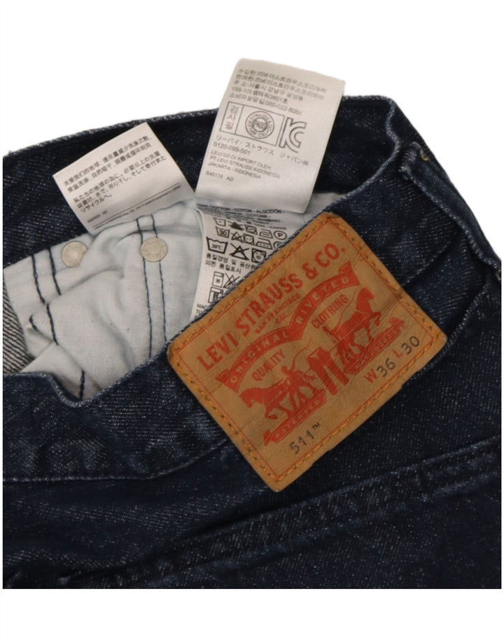 Blugi pentru bărbați Levi's 511 Slim W36 L30 Bumbac bleumarin