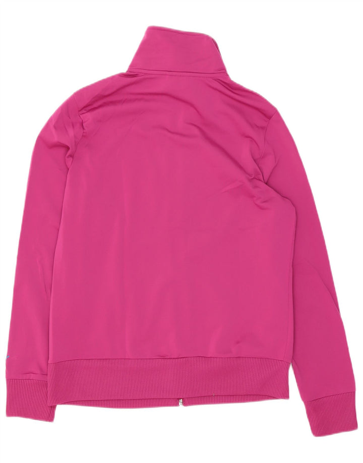 Jachetă de top cu trening grafic Puma pentru femei UK 16, mare, roz, poliester