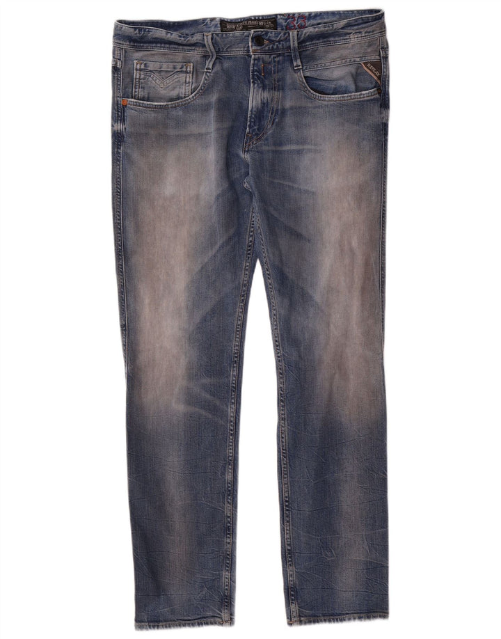 Replay blugi slim pentru femei W33 L29 albastru