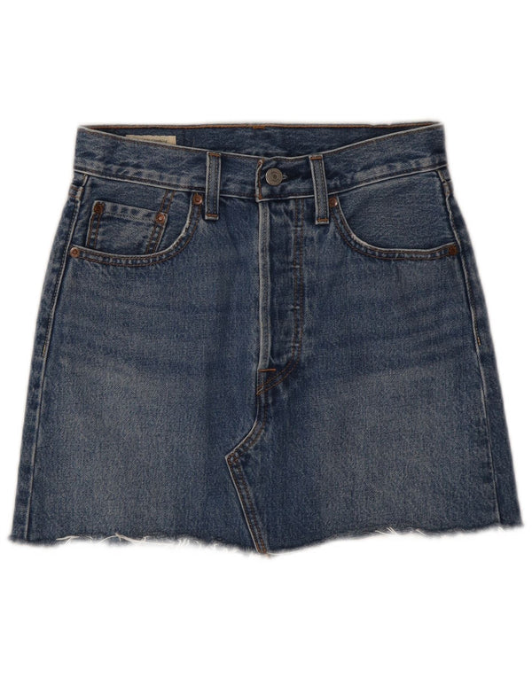 Fusta de blugi pentru femei Levi's W24 XS Bumbac albastru