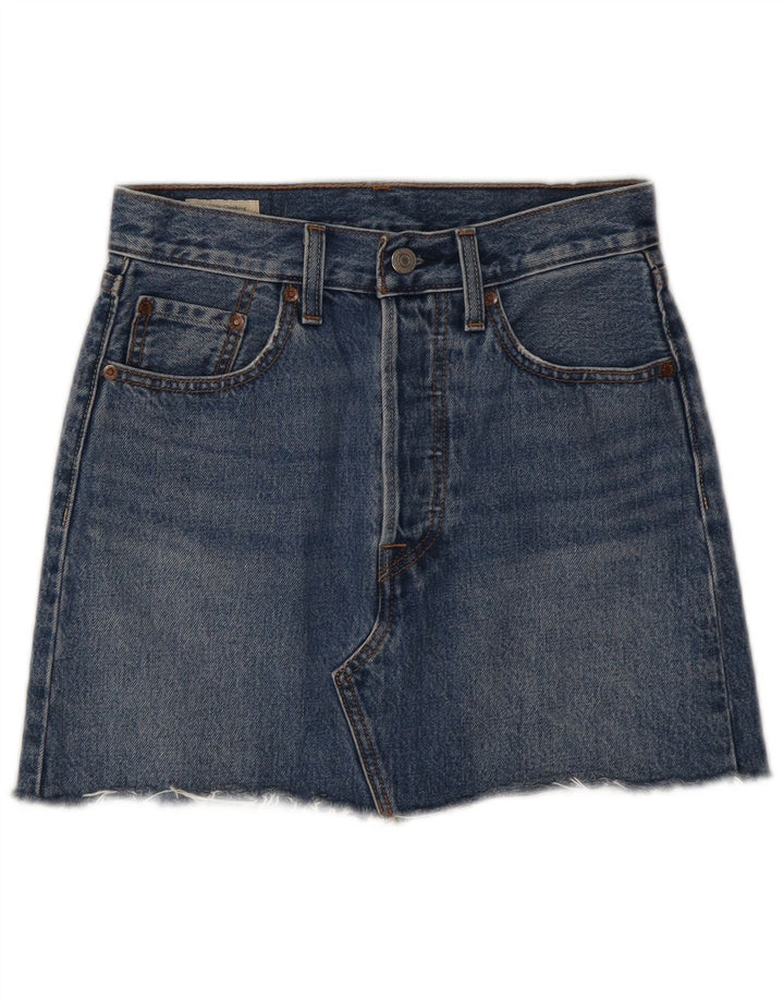 Fusta de blugi pentru femei Levi's W24 XS Bumbac albastru