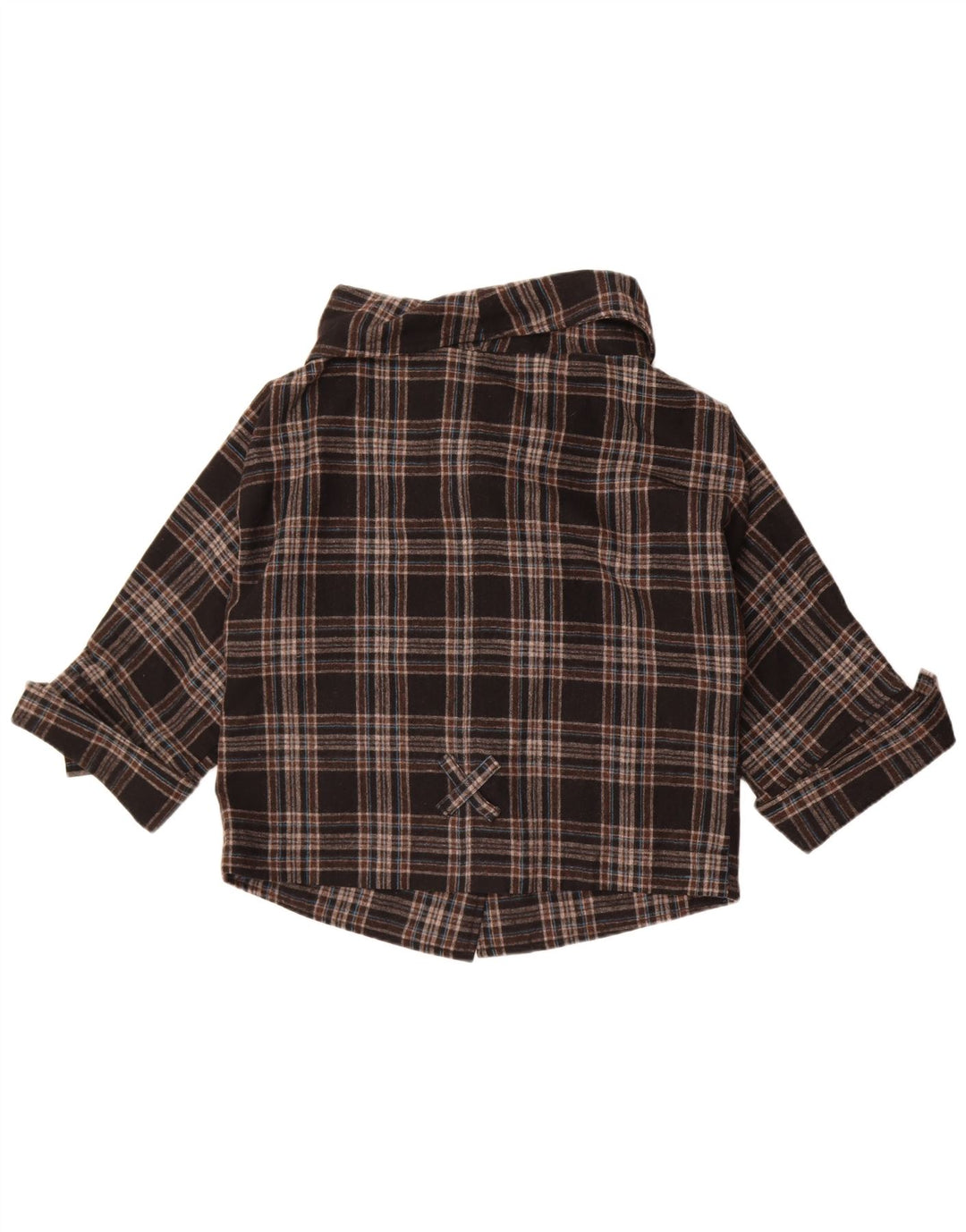 Bomber vintage pentru femei UK 10 mic maro din lână carouri