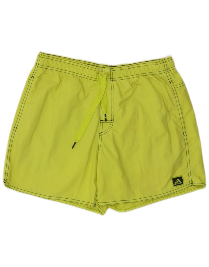 Pantaloni scurți de înot Adidas pentru bărbați, nailon verde mediu